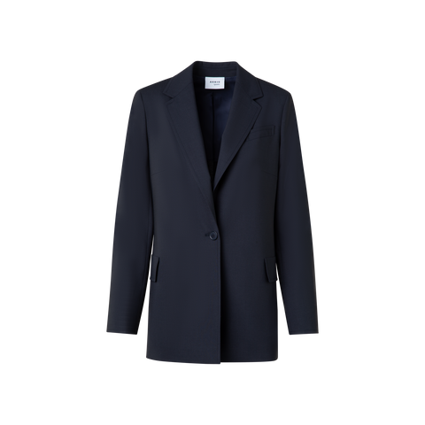 Lange Boyfriend-Jacke aus Cool Wool