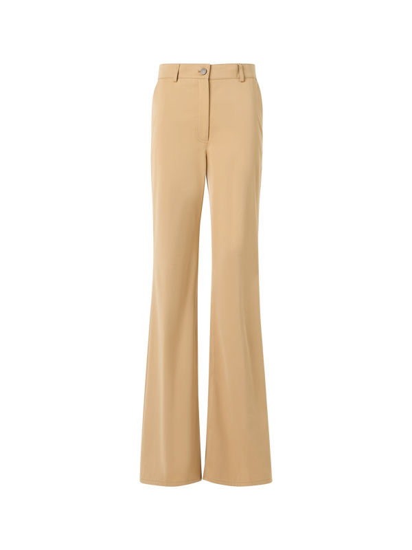 Designer Celia Bootcut Pants in Cotton Gabardine - beige