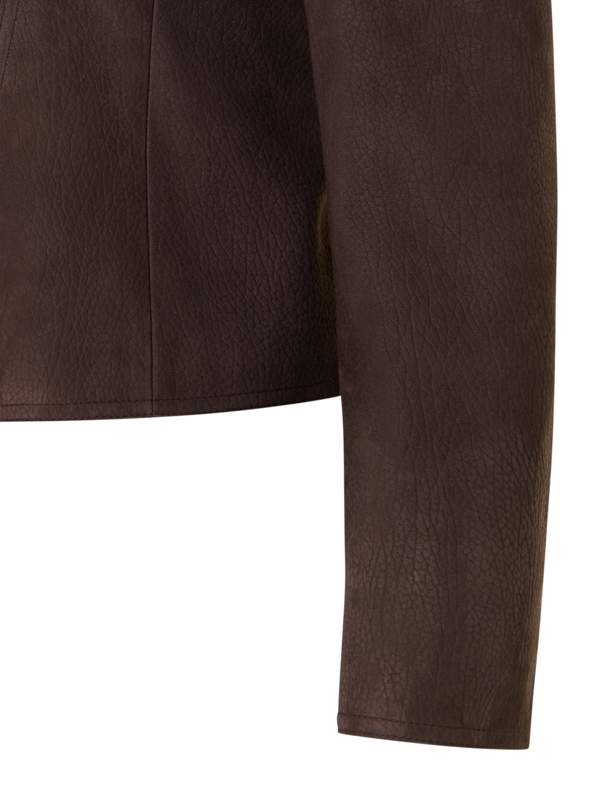 Designer Short Motorbike Jacket in Lamb Suede - brown