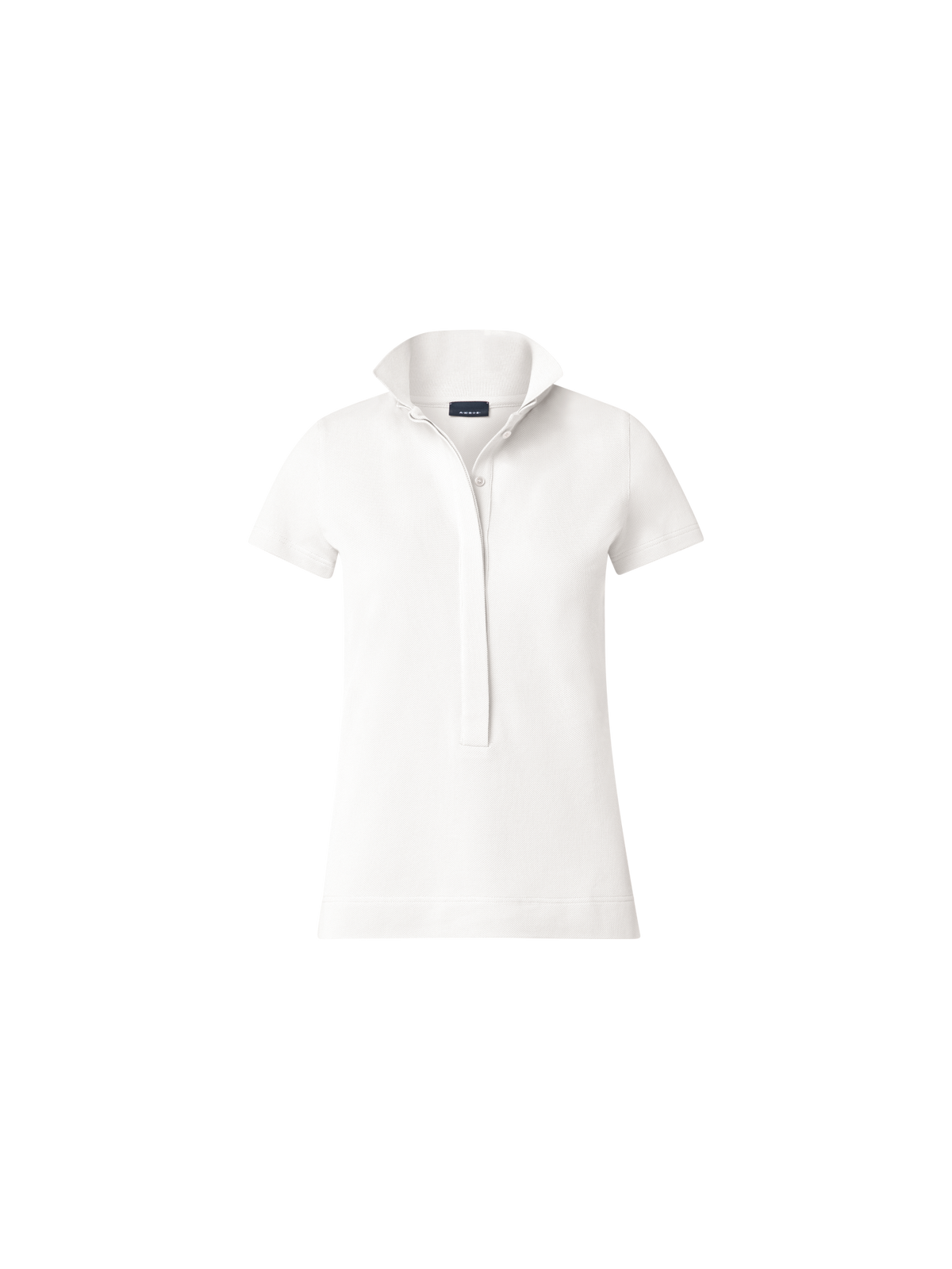 Designer Cotton Knit Polo Shirt - white