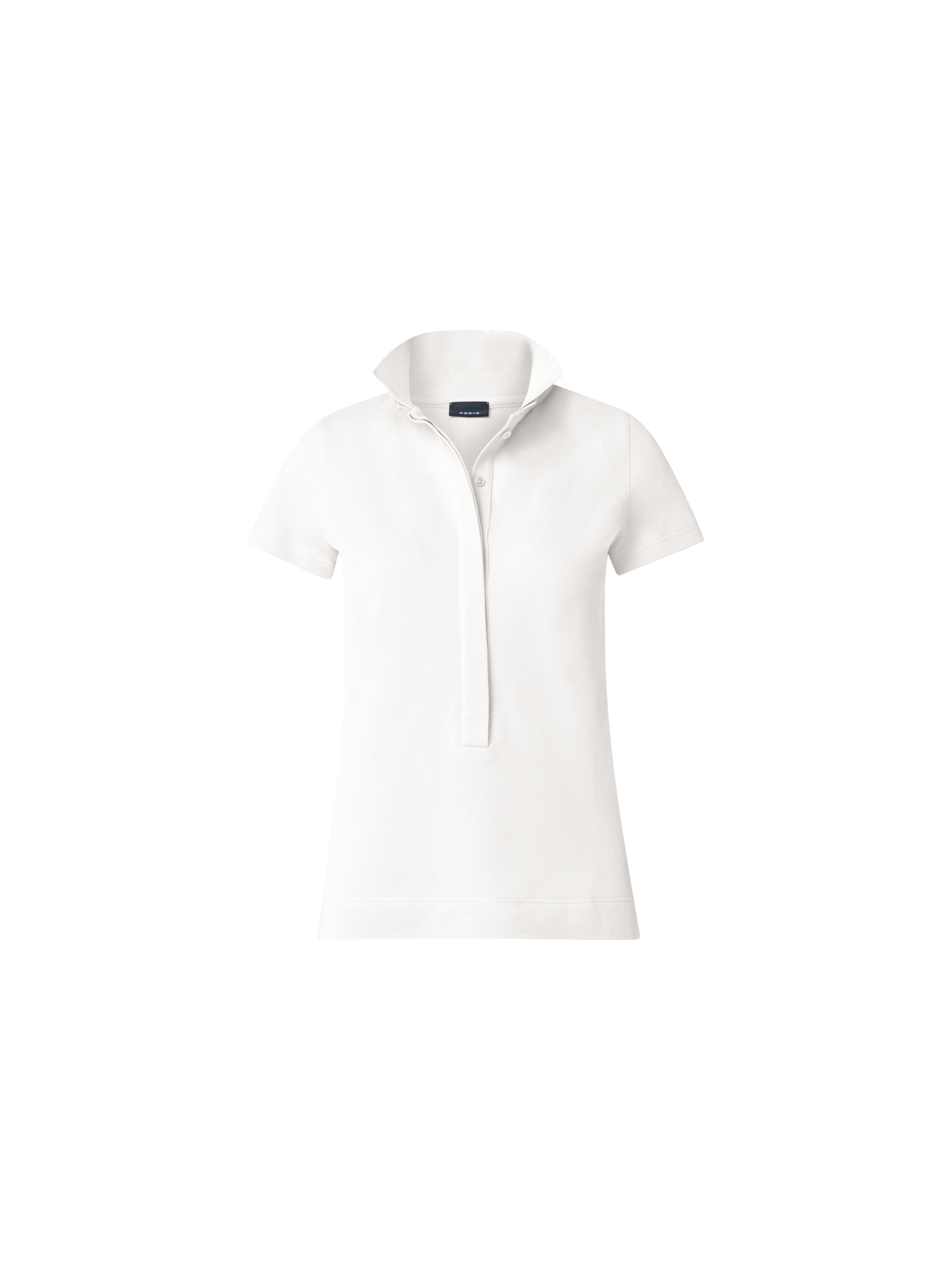 Designer Cotton Knit Polo Shirt - white