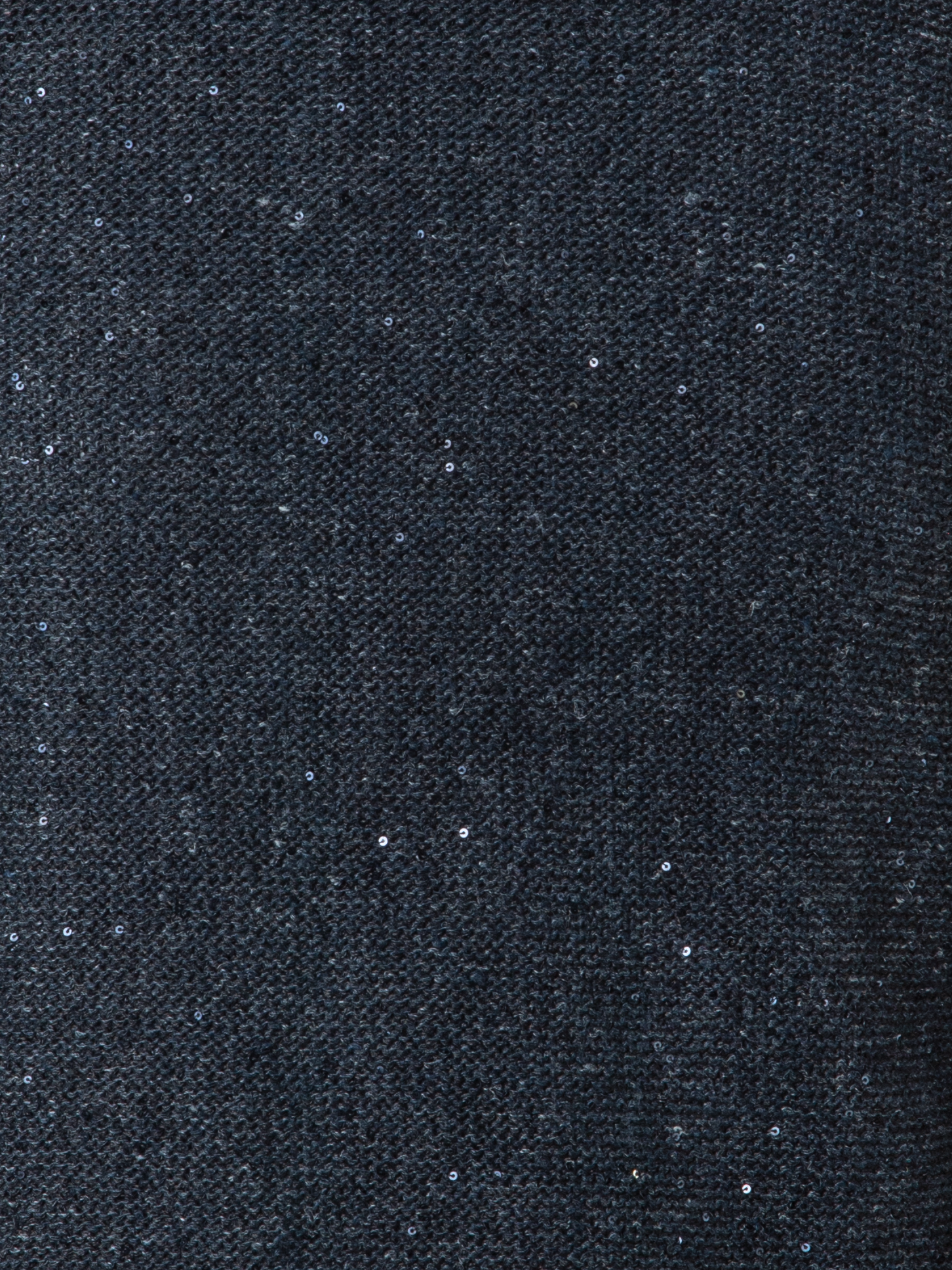 Designer Knit Sweater in Linen Cotton with Micro Sequins - grey