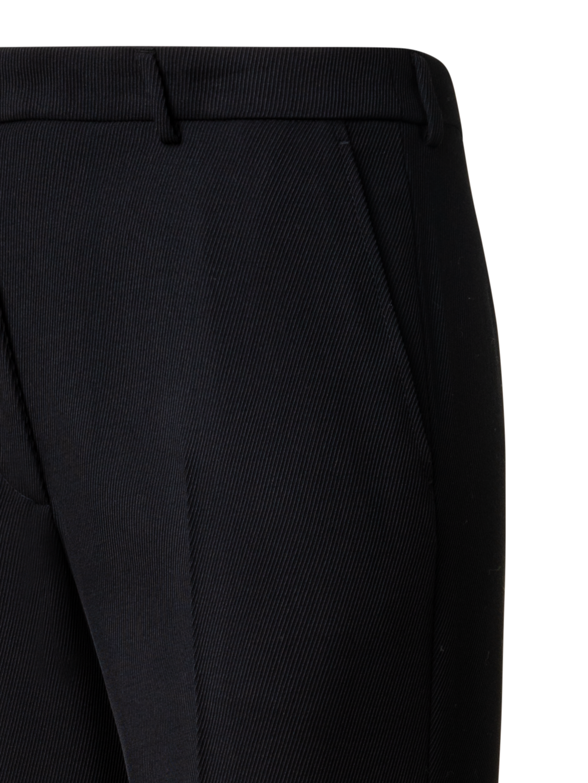 Designer Straight Wool Tricotine Pants - neutral - black