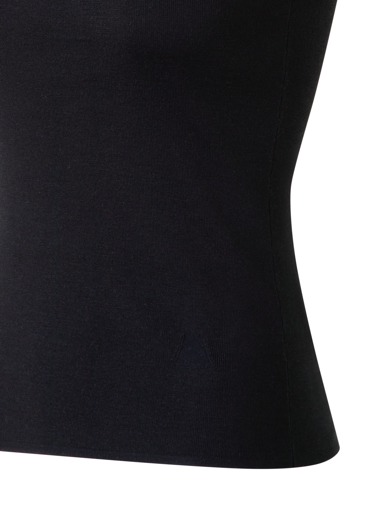 Designer Knit Tank Top in Silk Stretch - black - neutral