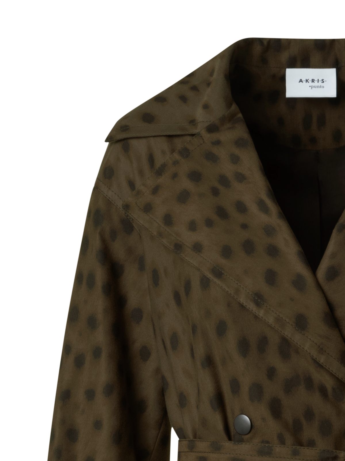 Designer Maxi Trench Coat in Leopard Print - neutral - brown