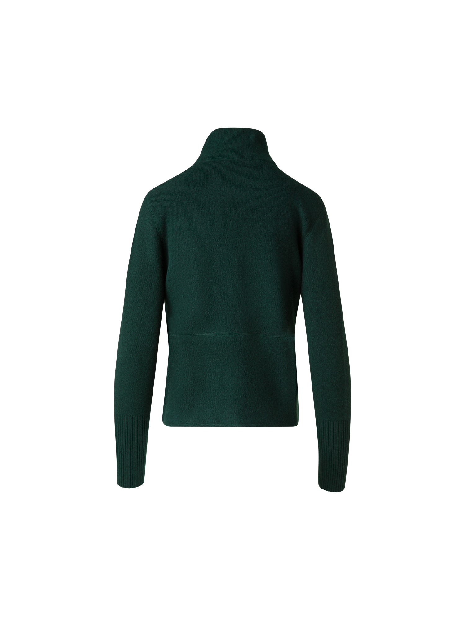 Designer Cardigan in Cashmere Pique Knit  - green