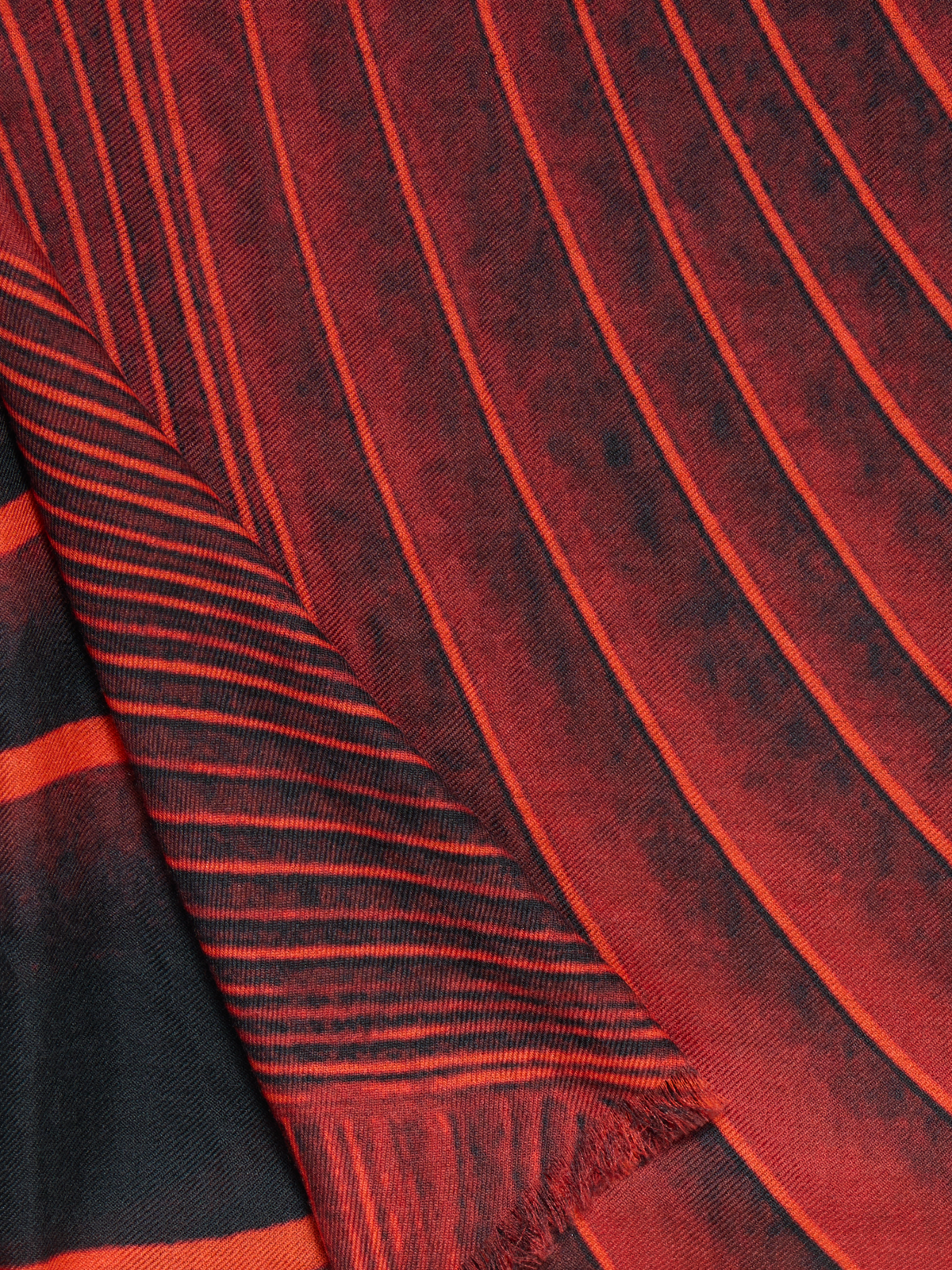Designer Curves print scarf - multicolor - red