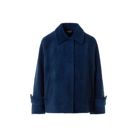 Kurze A-Linien Lammfell Jacke