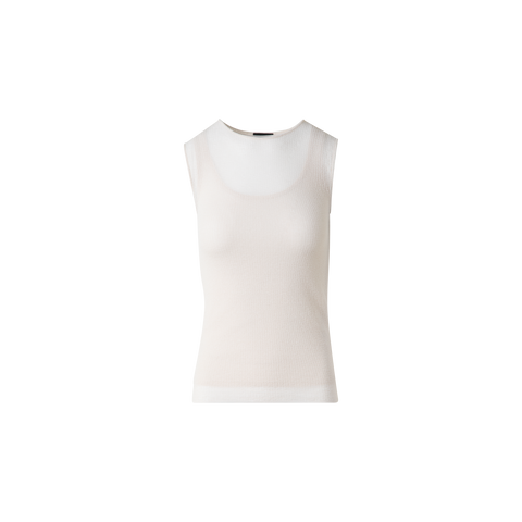 Stricktop aus halbtransparenter Baumwolle