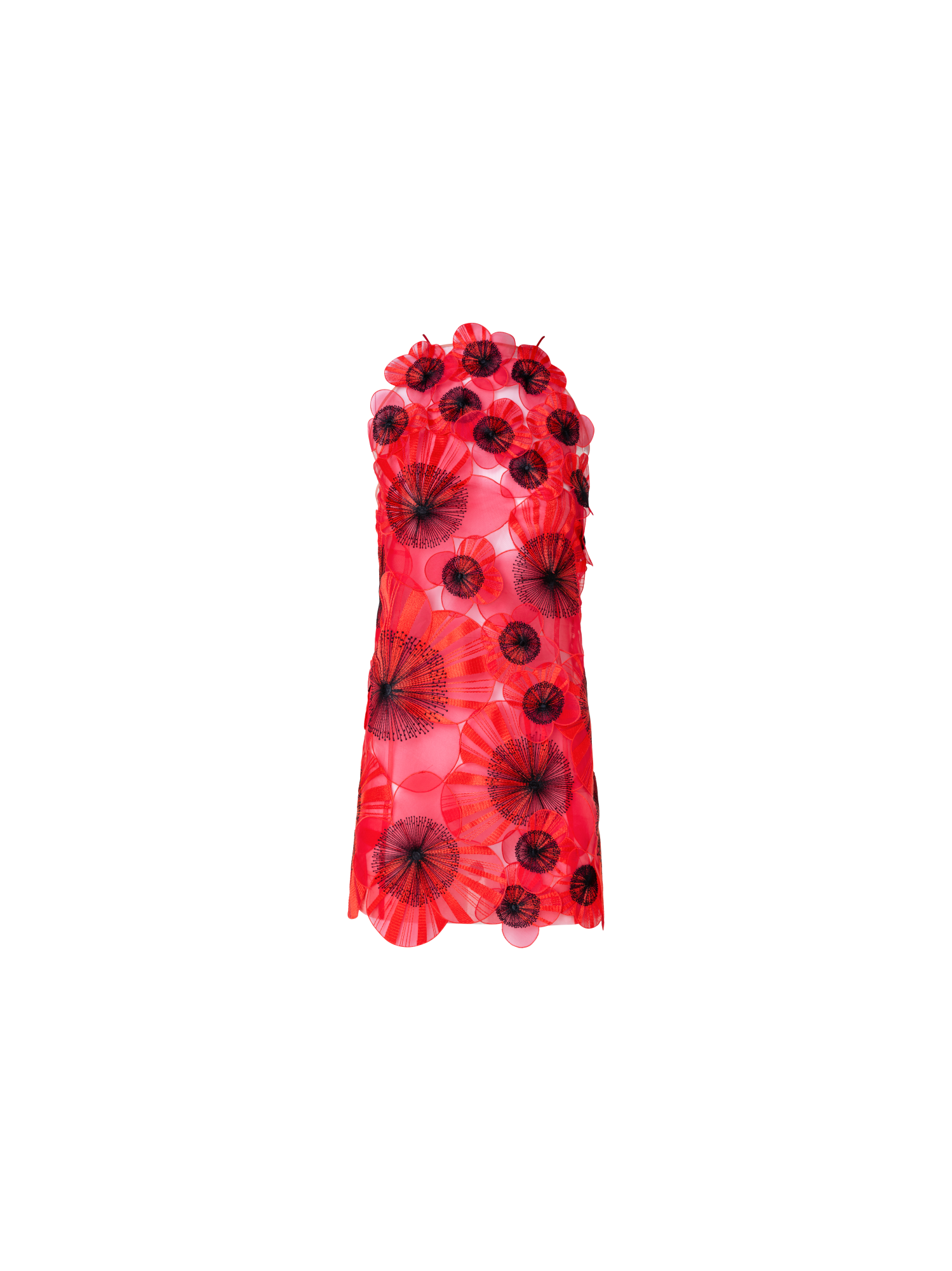 akris red dress Akris punto Flower Eyelet Embroidered Midi Dress in Red, 6