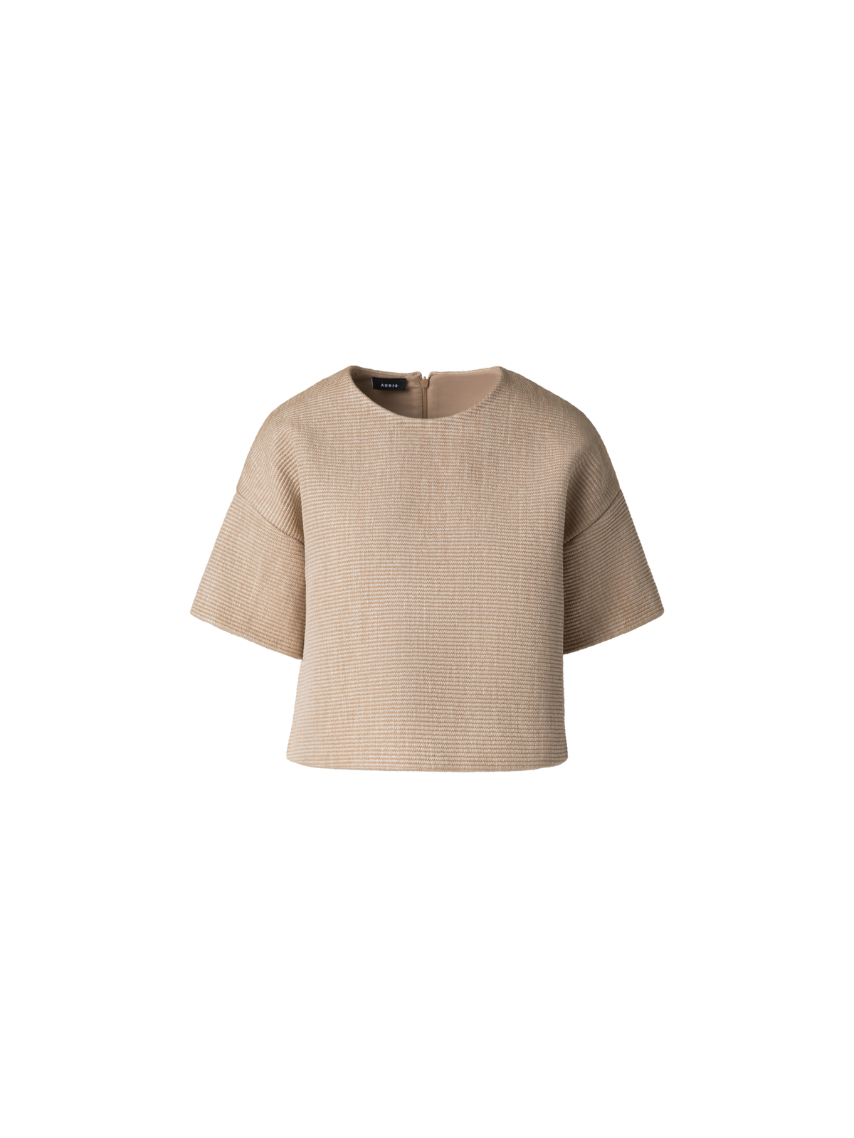 Designer Boxy Blouse in Soft Cotton Raffia - neutral - beige