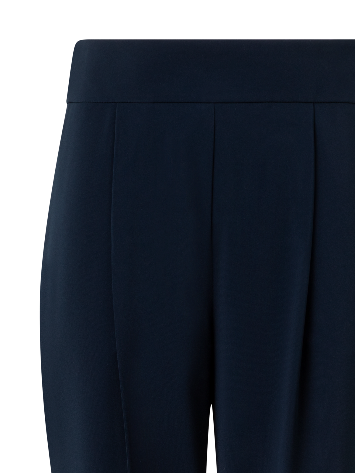 Designer Casual Slouchy Signature Lasercut Pants - navy - blue