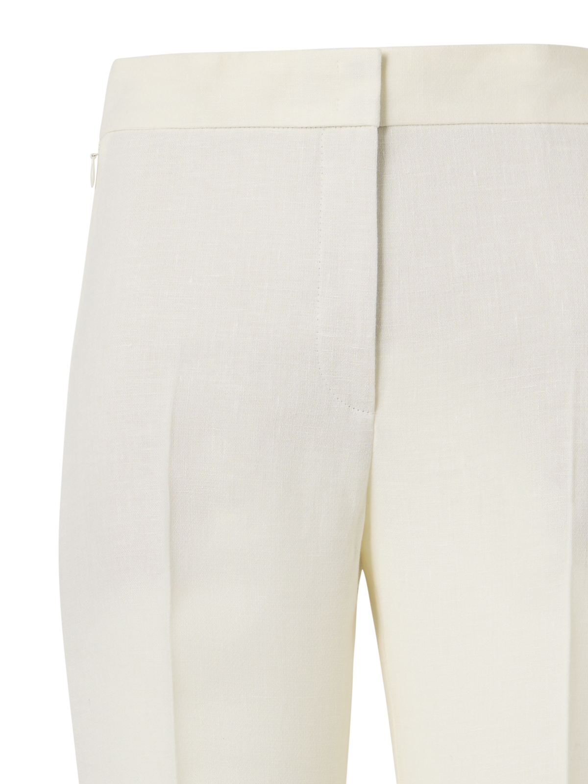 Designer Carl Straight-Leg Pants in Linen-Wool Crêpe Double-Face - ecru