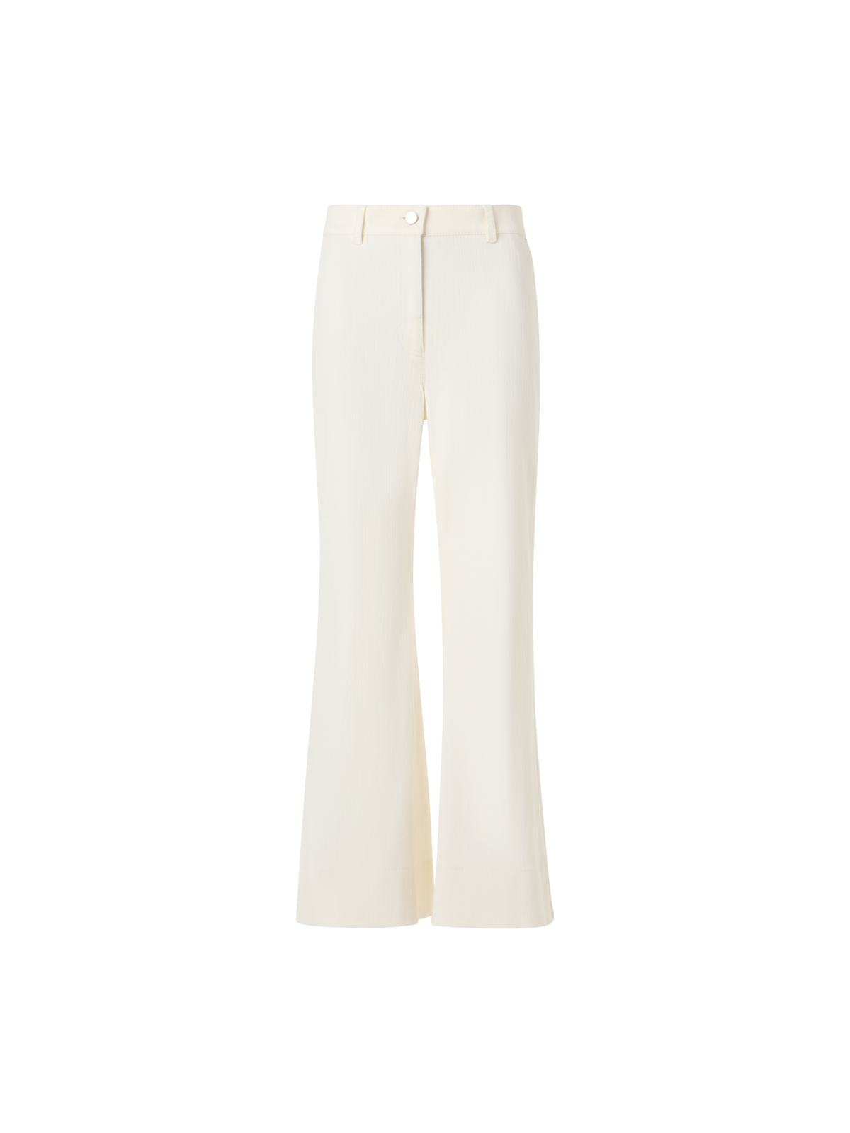 Designer Cecily Bootcut Pants in Cotton-Stretch Denim - ecru