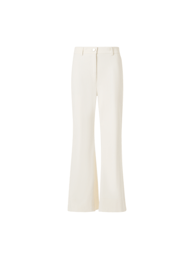 Designer Cecily Bootcut Pants in Cotton-Stretch Denim - ecru