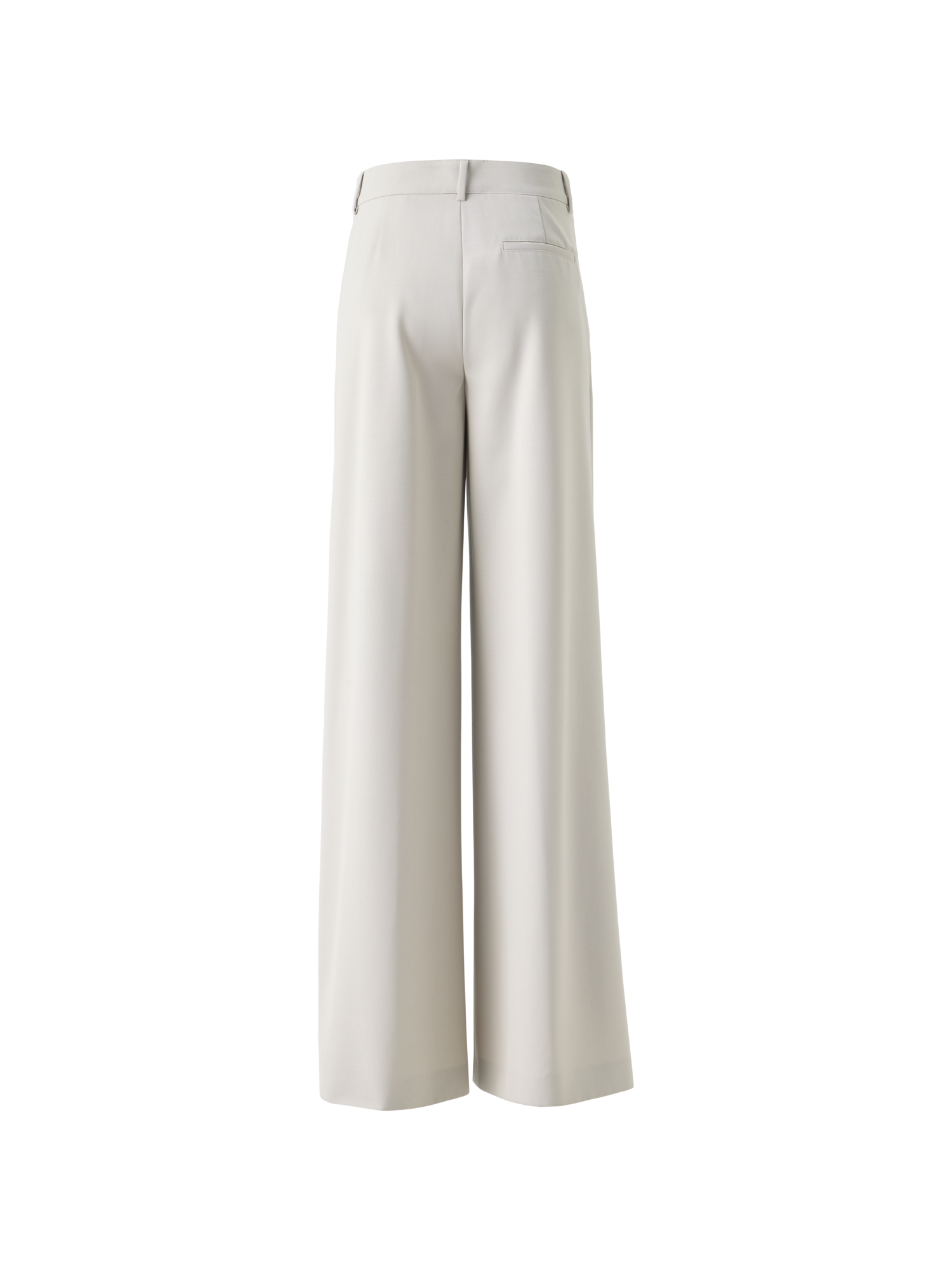 Designer Wool Gabardine Wide-Leg Pants - beige