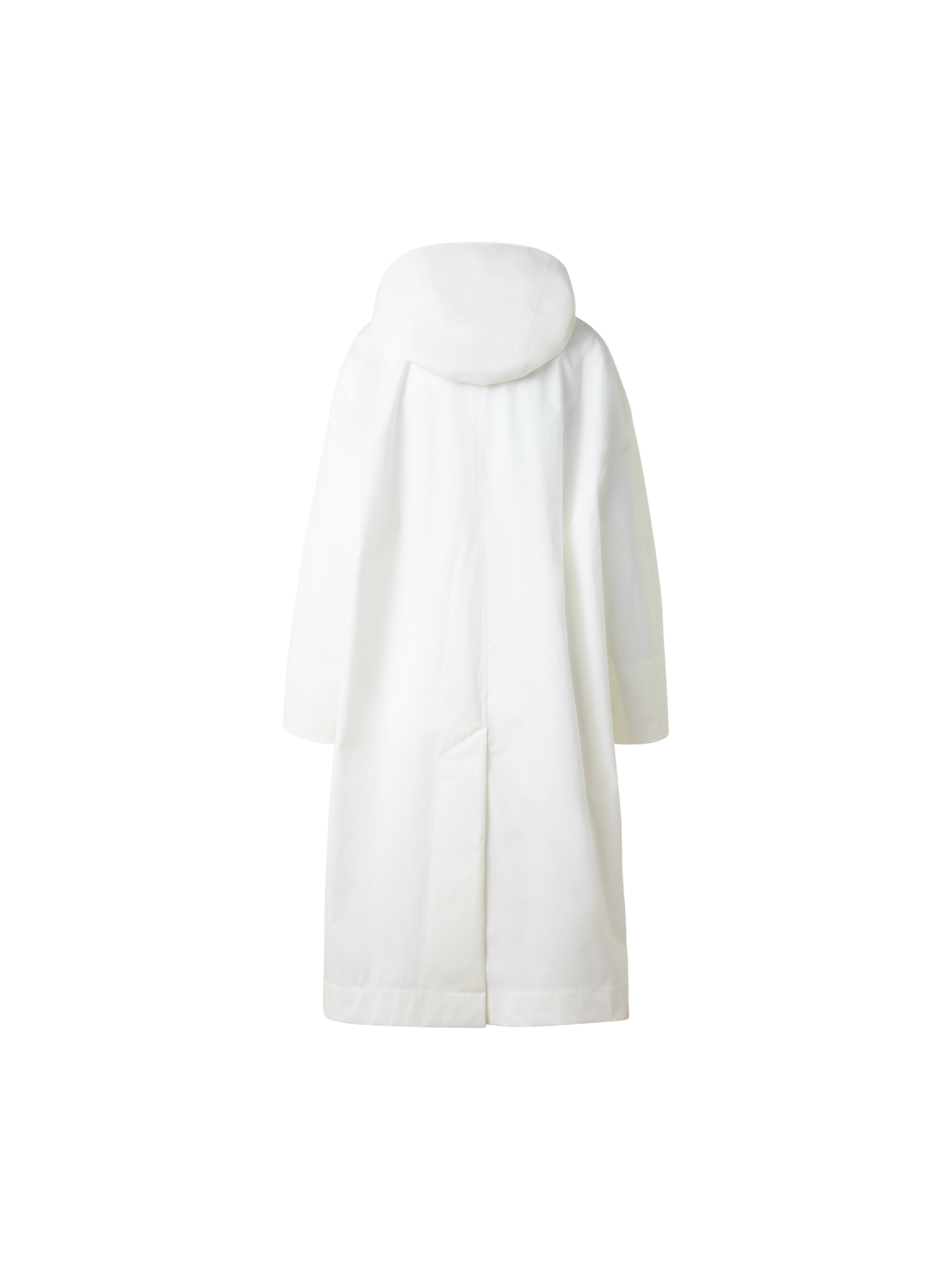 Designer Water Repellent Parka in Cotton Blend with Hood - neutral - ecru - white