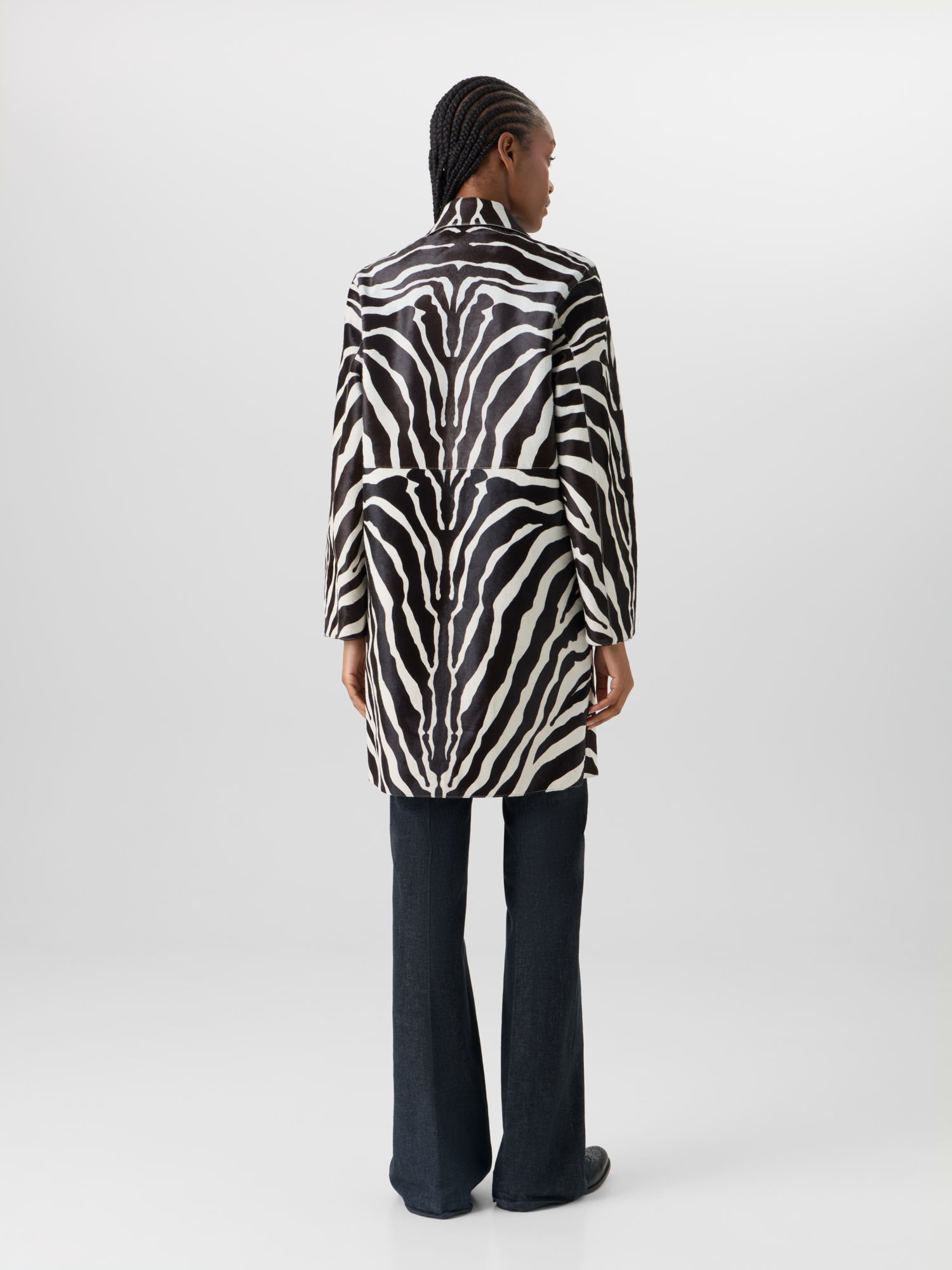 Designer Laron Short Coat in Calfskin - multicolor 
