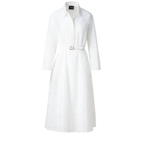 Shirt Dress in Lizzy Grid Embroidery