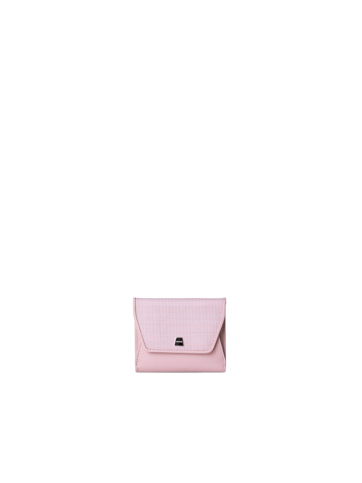 Designer Compact Wallet in Horsehair and Leather - pink
