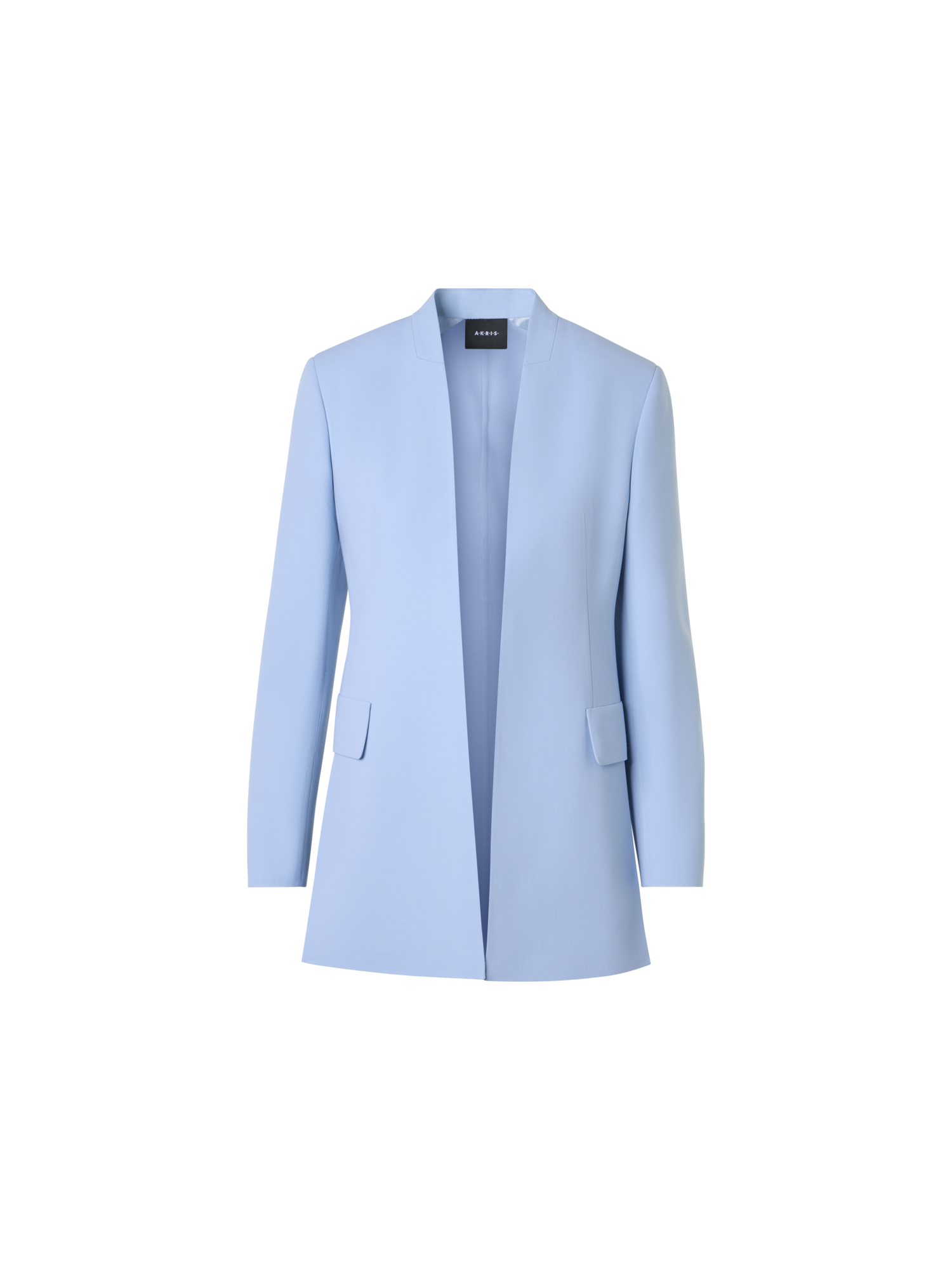 Designer Alvar Cardigan Style Jacket in Wool Double-Face - blue
