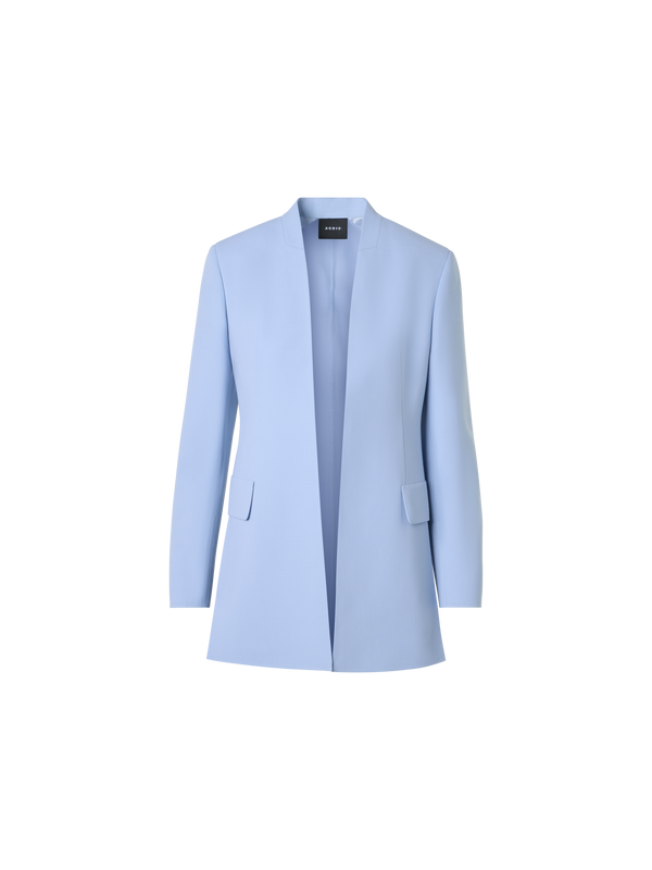 Designer Alvar Cardigan Style Jacket in Wool Double-Face - blue