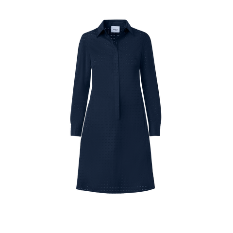 Kleid aus perforiertem Baumwollpopeline