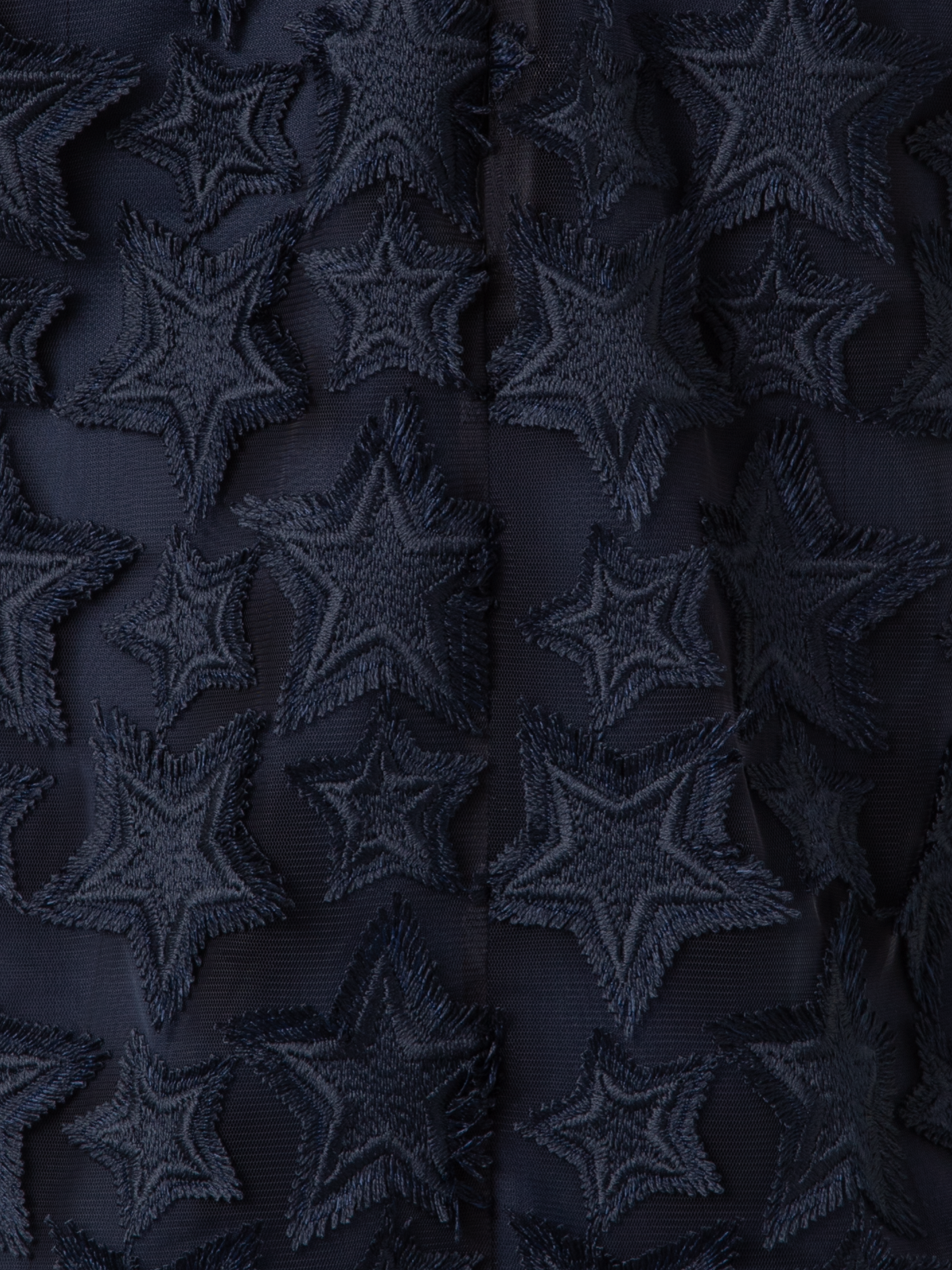 Designer Top with 3D Star Embroidery - navy - blue