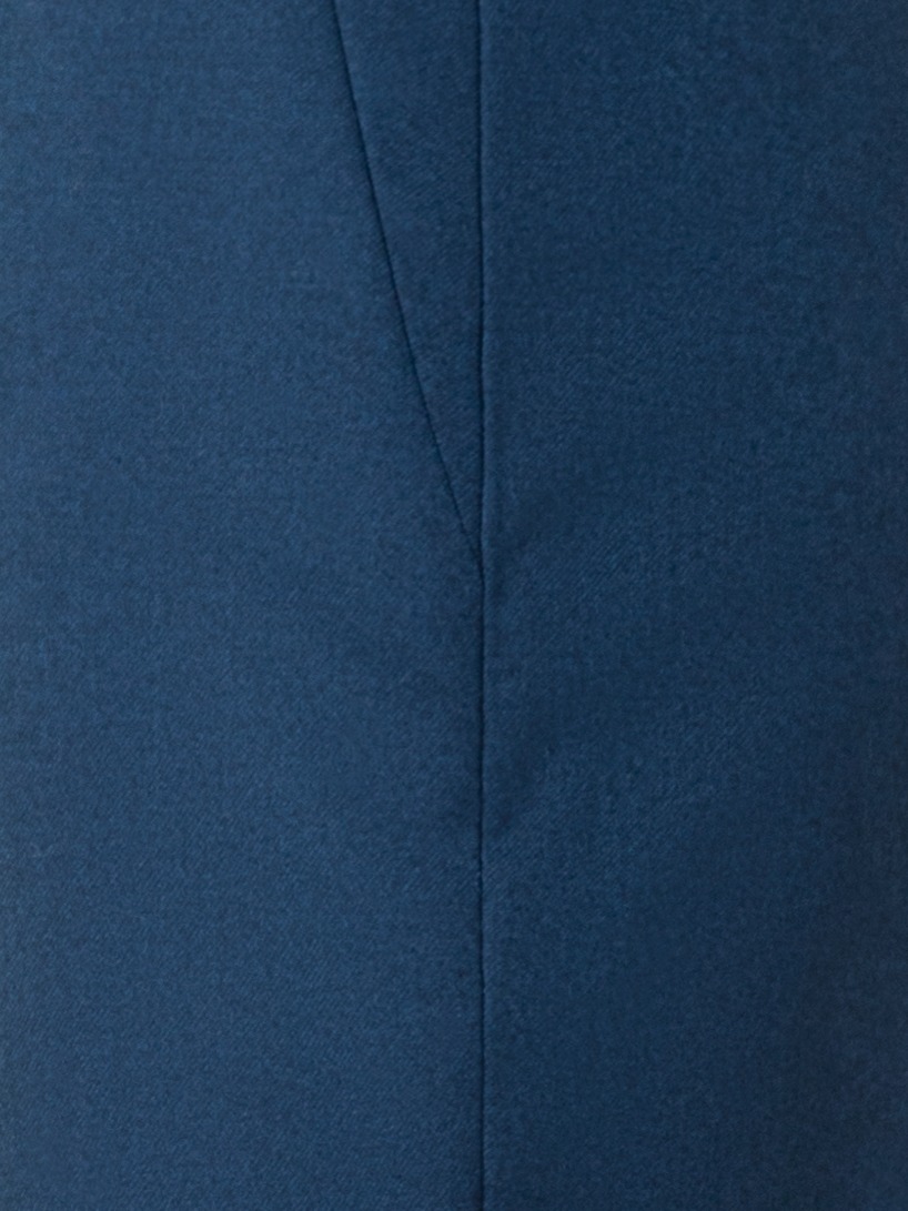 Designer Slight Bootcut Stretch Wool Flannel Pants - neutral - navy - blue