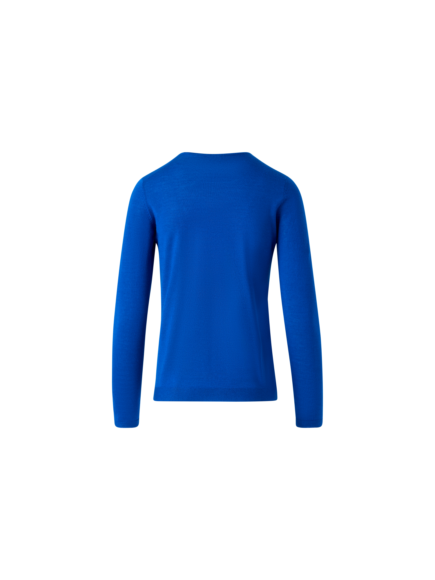 Designer Seamless Crew Neck Sweater in Cashmere Silk - blue