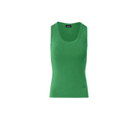 Knitted Silk Stretch Scoop Neck Top