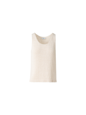 Designer Chunky Knit Tank Top - neutral - pastel - beige