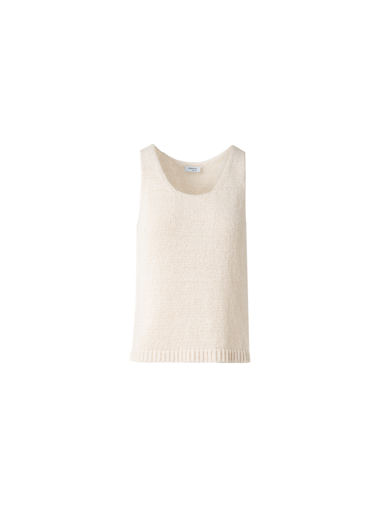 Designer Chunky Knit Tank Top - neutral - pastel - beige