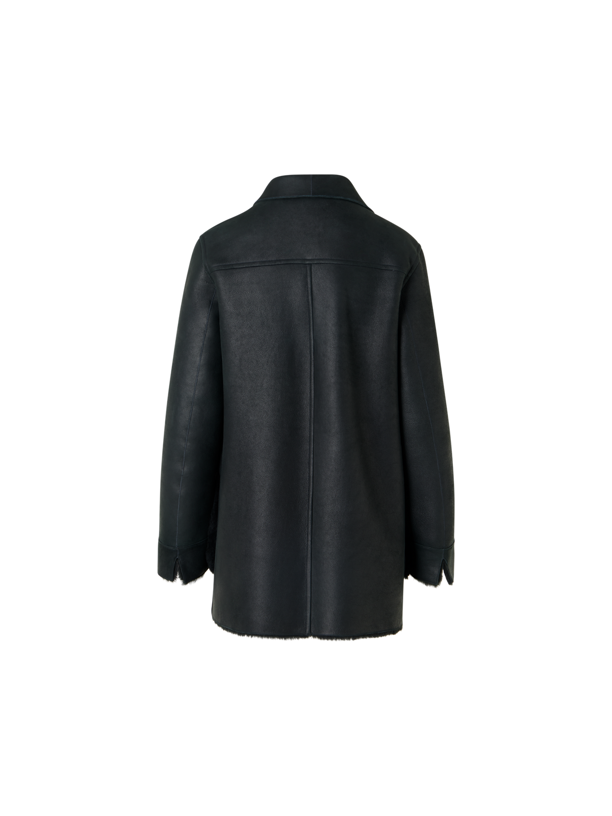Designer Reversible Merinillo Lambskin Shirt Jacket - black - green