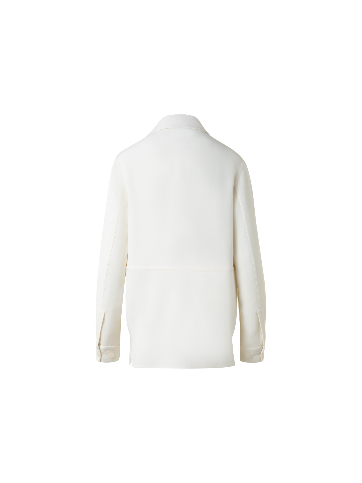 Designer Oversize Shirt Jacket in Wool Double-Face - neutral - ecru - white