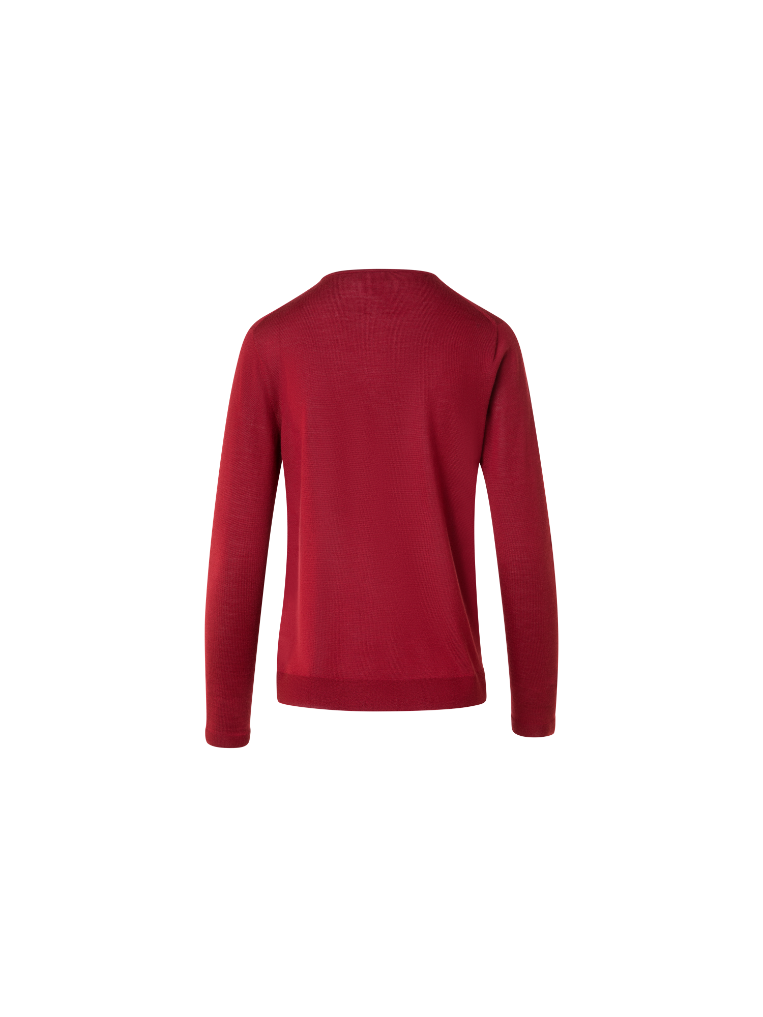 Designer Seamless Crew Neck Sweater in Cashmere Silk - red