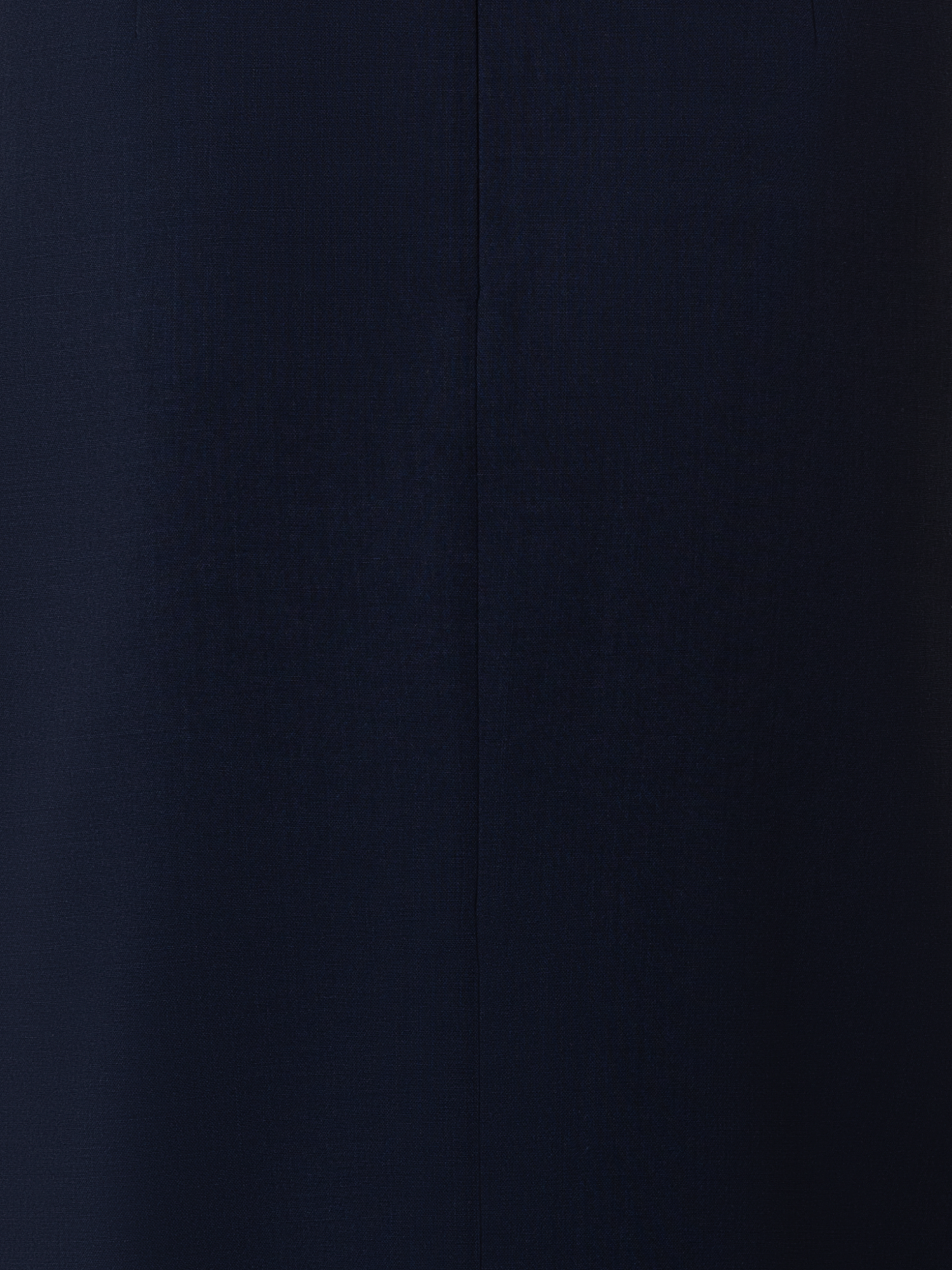 Designer Wool Double-Face Wrap Effect Pencil Skirt - navy - blue