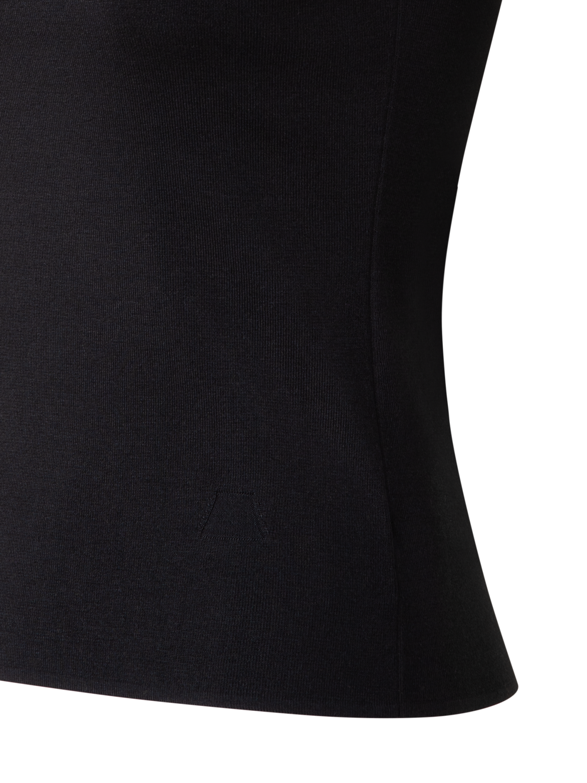 Designer Sleeveless Knit Top in Silk Stretch - black