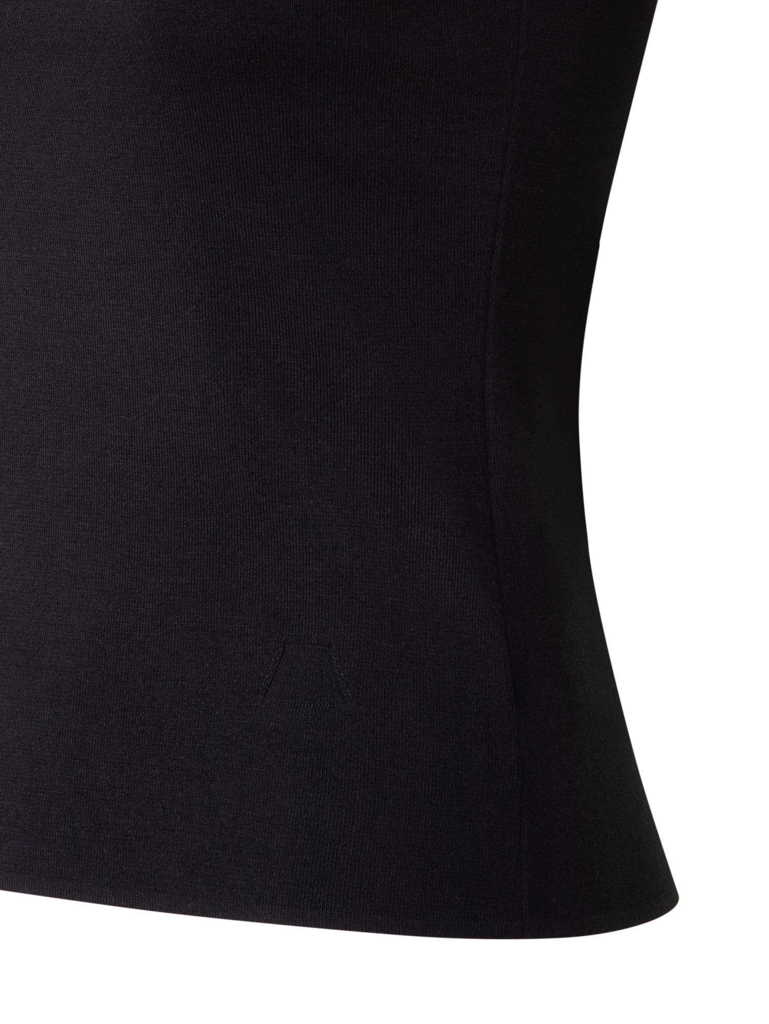 Designer Sleeveless Knit Top in Silk Stretch - black