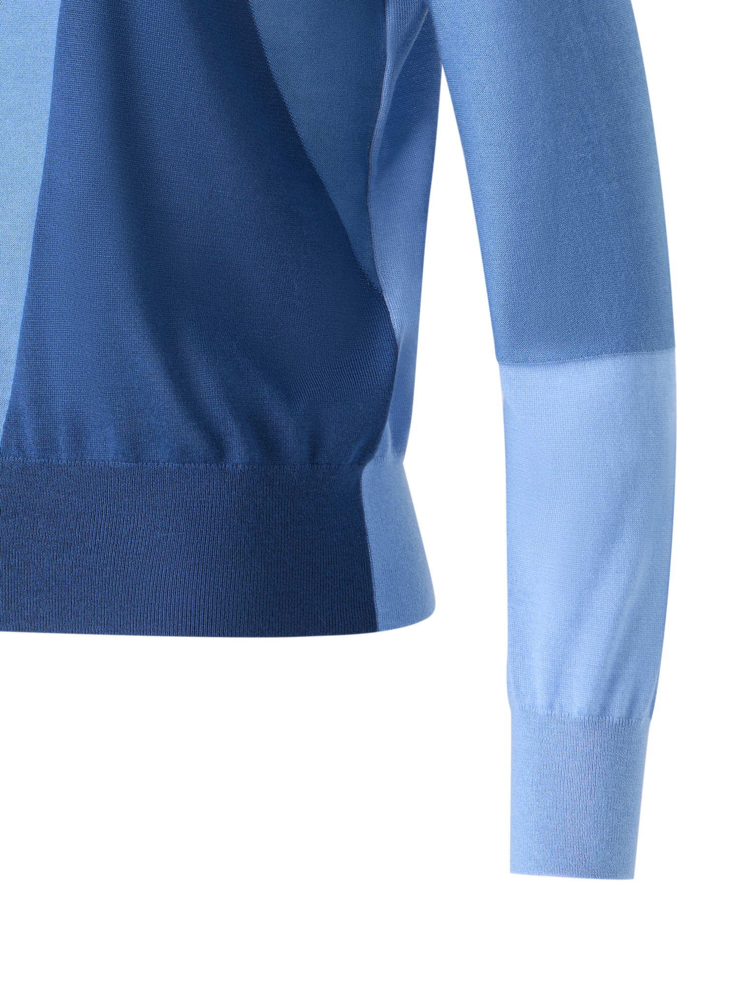 Designer Cashmere-Silk Sunbeam Intarsia Sweater - blue - multicolor