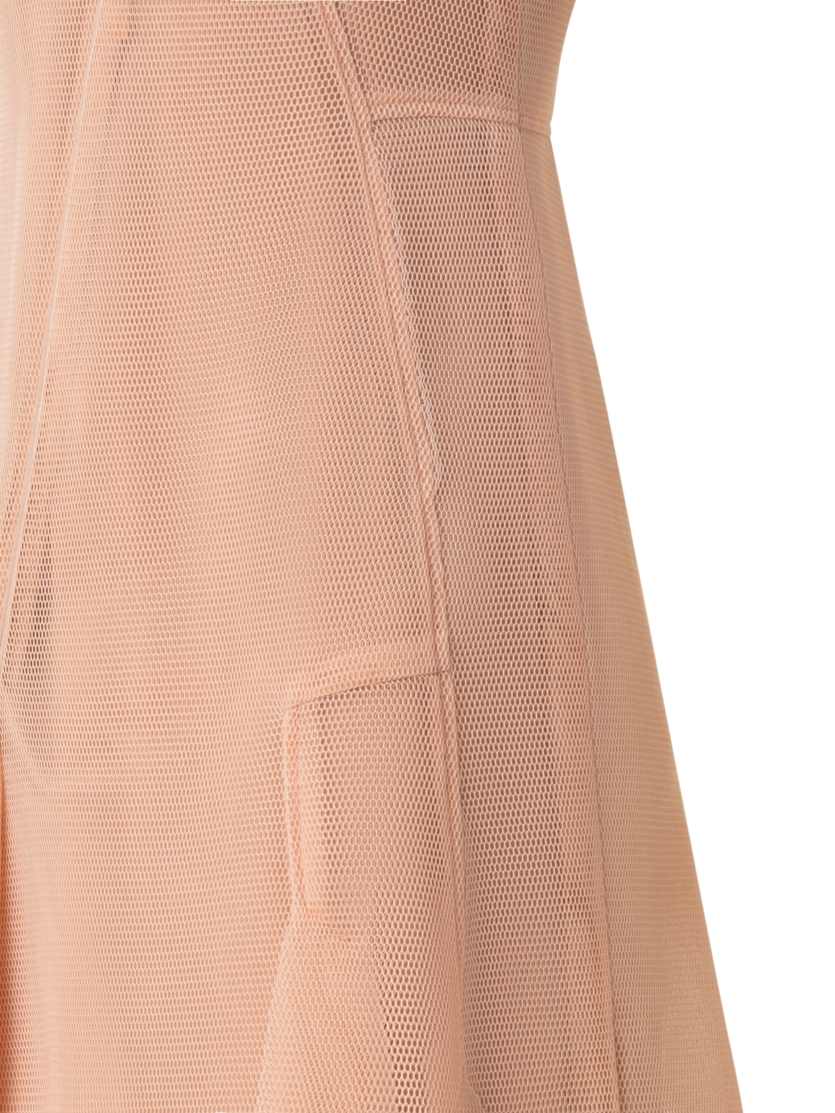 Designer Asymmetrical Techno Grid Midi Dress - neutral - pastel - beige