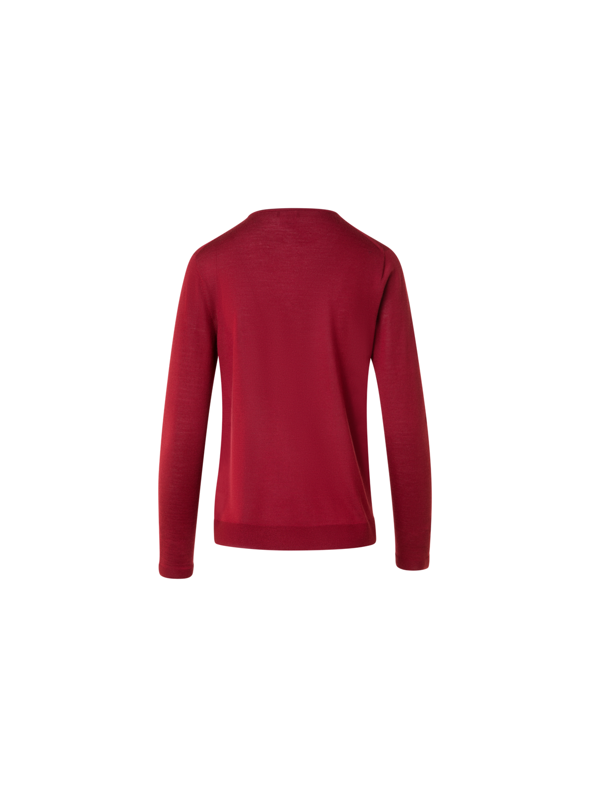 Designer Seamless Crew Neck Sweater in Cashmere Silk - wine - red