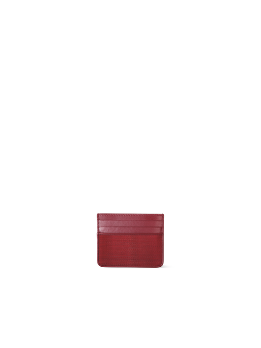 Designer Card Holder in Horsehair - wine - red