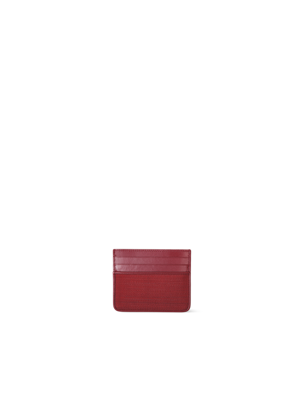 Designer Card Holder in Horsehair - wine - red