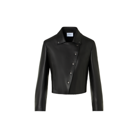 Biker Jacket in Pin Dot Nappa Leather