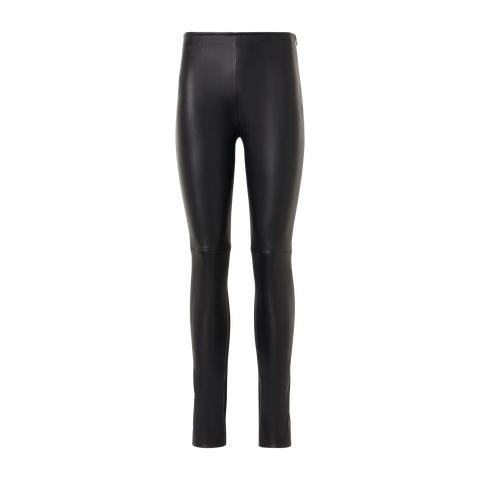 Skinny Pants in Lamb Nappa Leather Front and Jersey Back