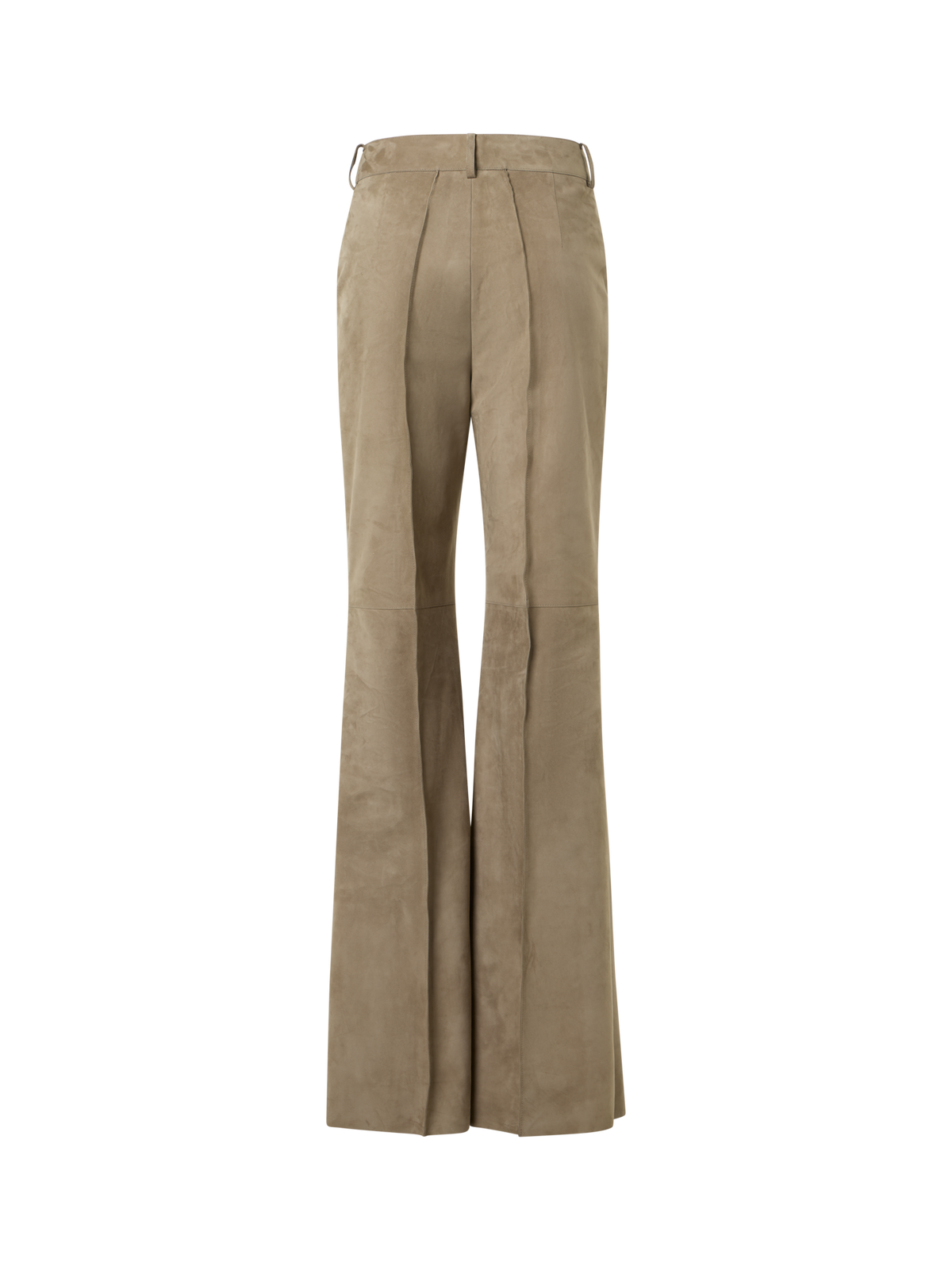 Designer Florine Straight Wide Suede Pants - beige - neutral