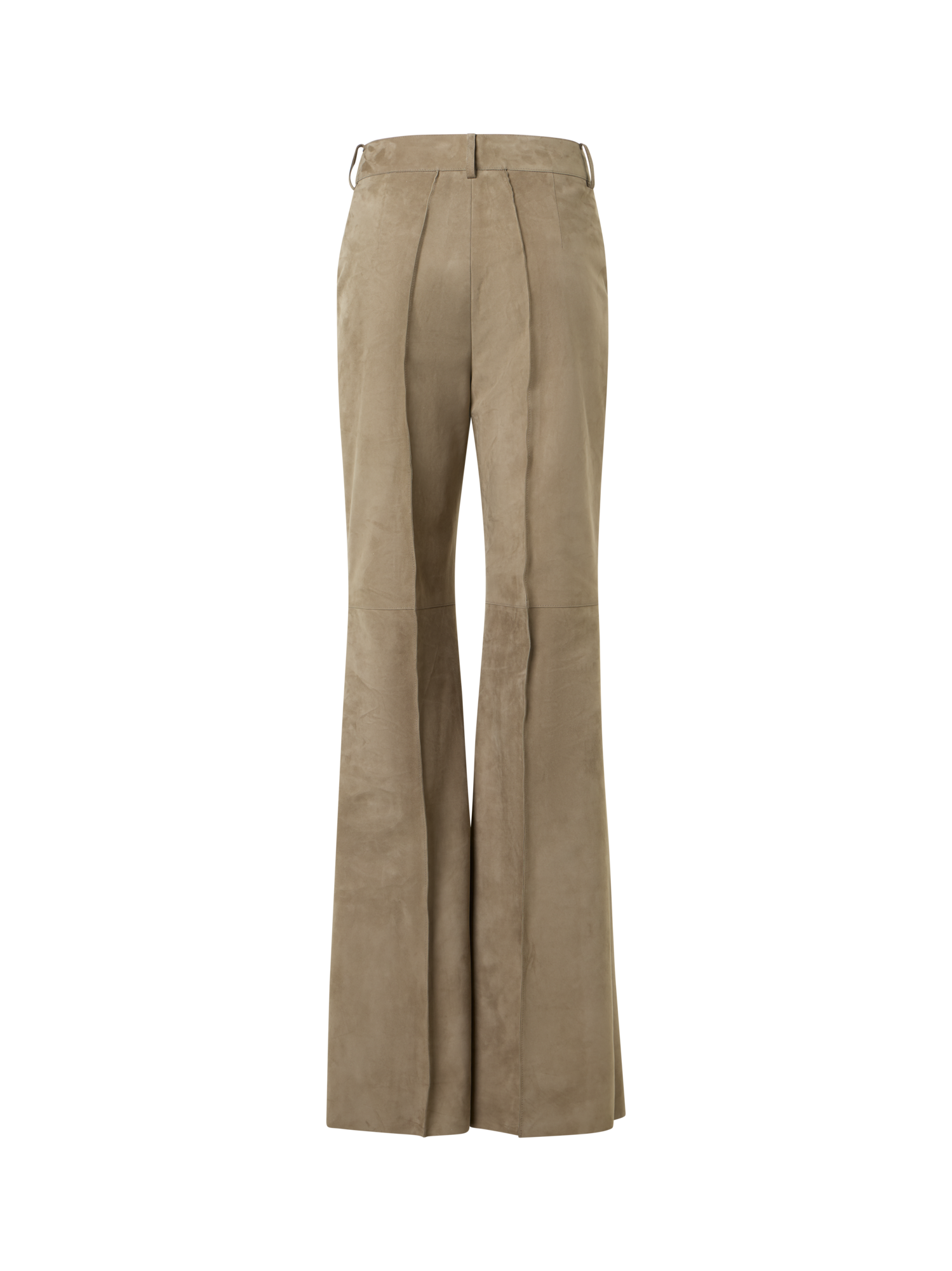 Designer Florine Straight Wide Suede Pants - beige - neutral