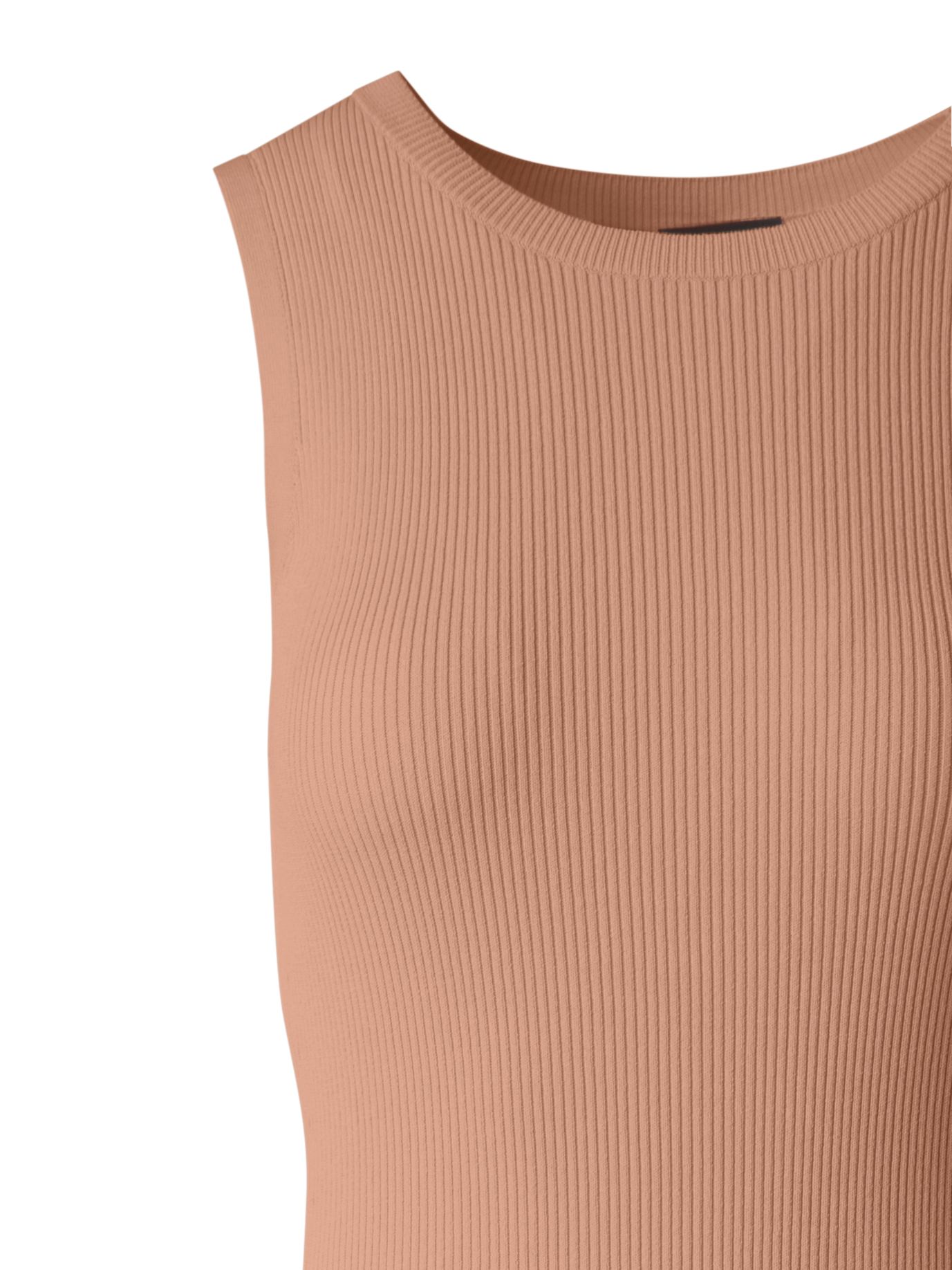 Designer Fitted Tube Knit Dress with Side Slit - beige