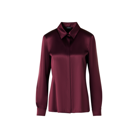 Bluse aus Seidensatin mit Stretch